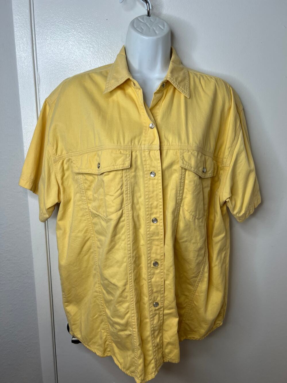 Vintage Original Jordache Women's Pearl Snap Short Sleeve Western Shirt ~ Size S